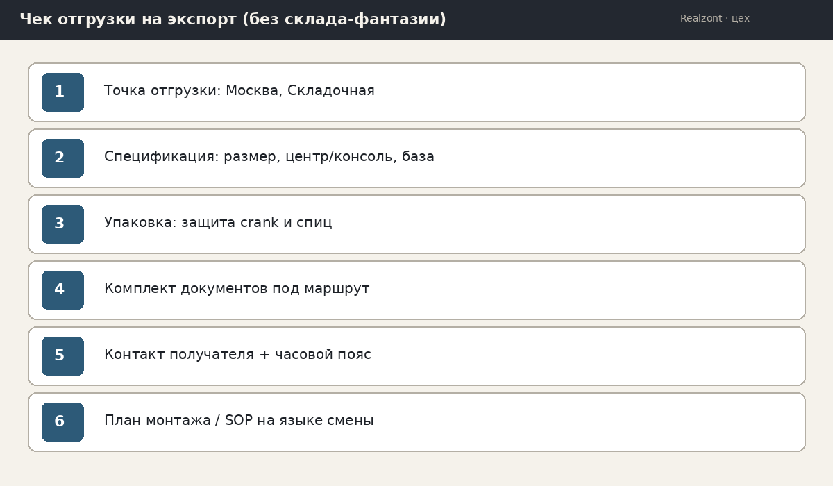 Чек отгрузки