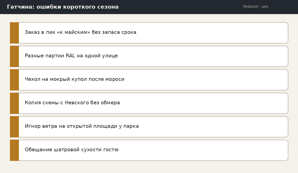 Ошибки короткого сезона