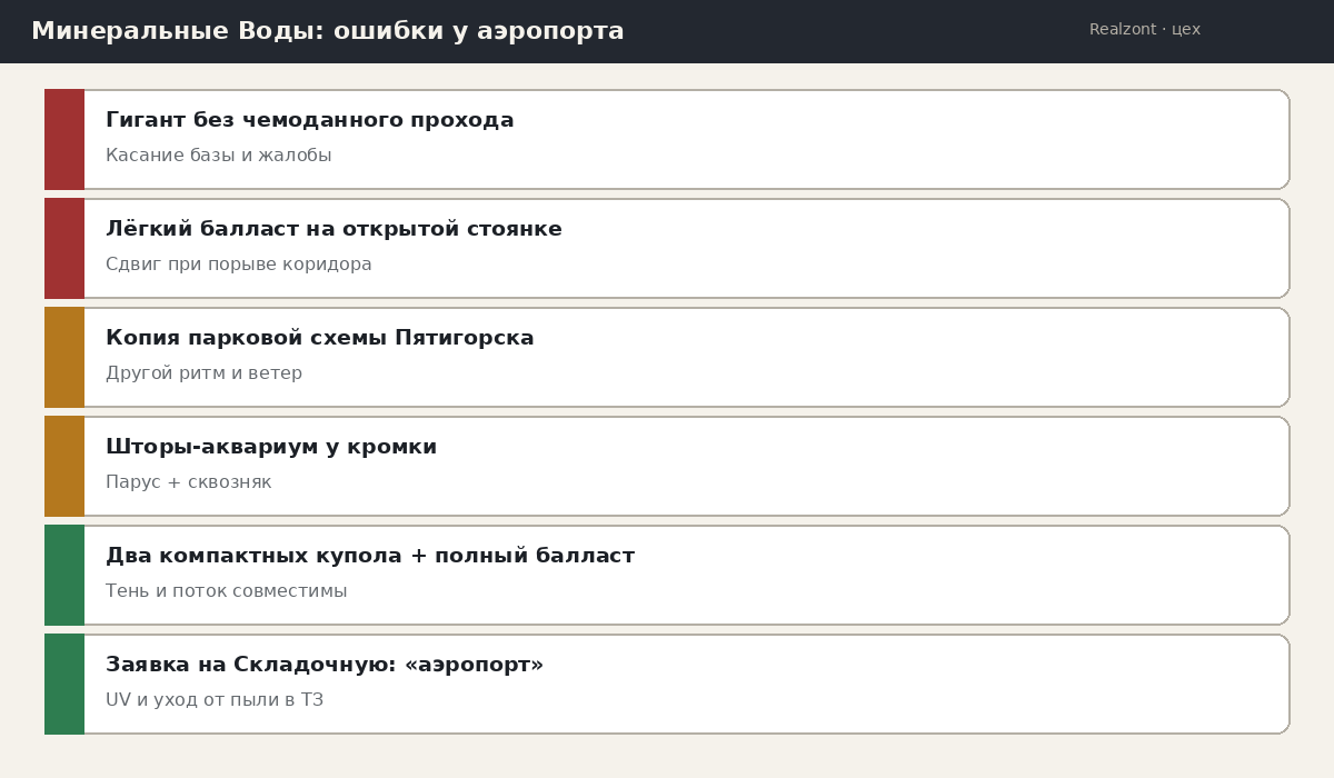 Минеральные Воды: типовые ошибки