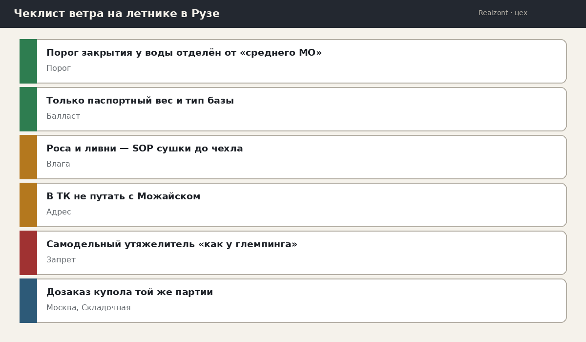 Чеклист ветра на летнике в Рузе